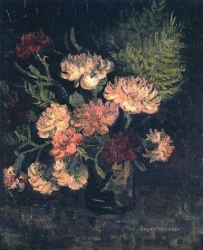 Jarrón con Claveles 1 Vincent van Gogh Impresionismo Flores Pinturas al óleo